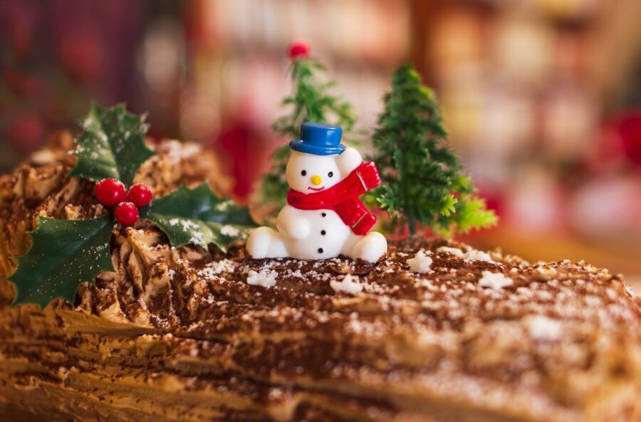 Idées de décoration de buche de Noël