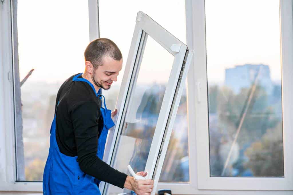 pose châssis fenêtres PVC bois matériau aluminium alu menuiserie