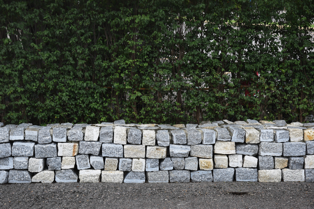 Mur de jardin en pierre