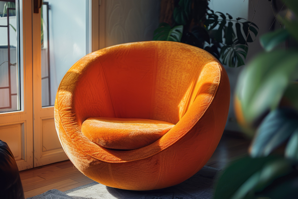 fauteuil design orange