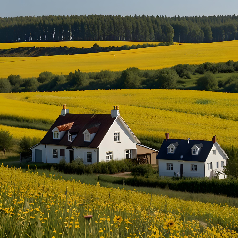 des maisons en environnement rural