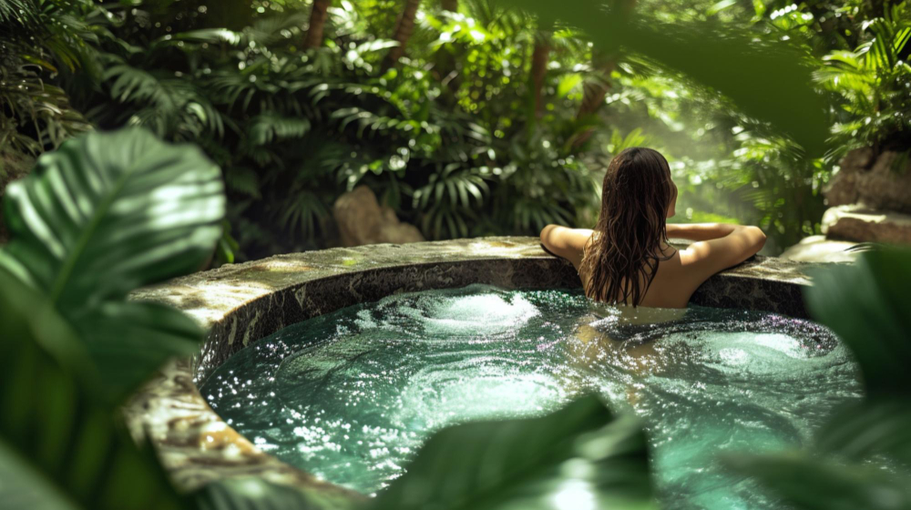 une femme dans un spa