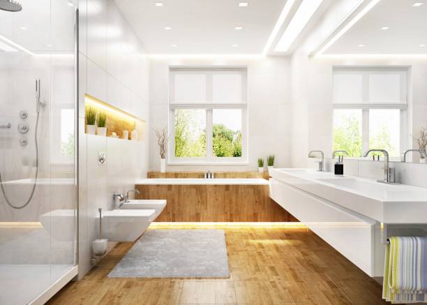 salle de bain meuble suspendus double vasque
