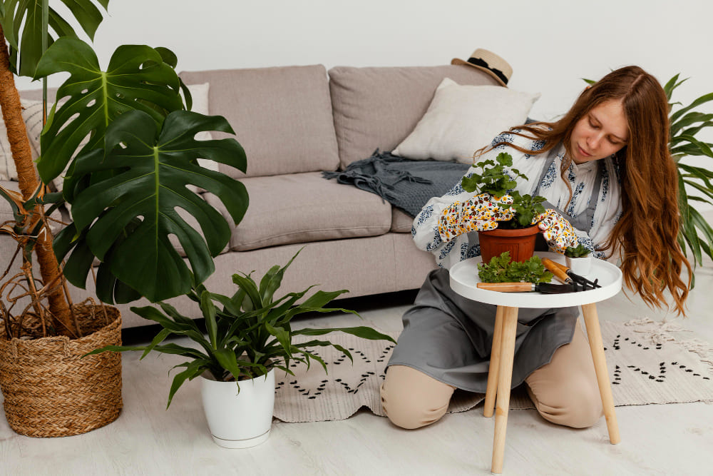Plantes verte dans la maison contre le Sha chi