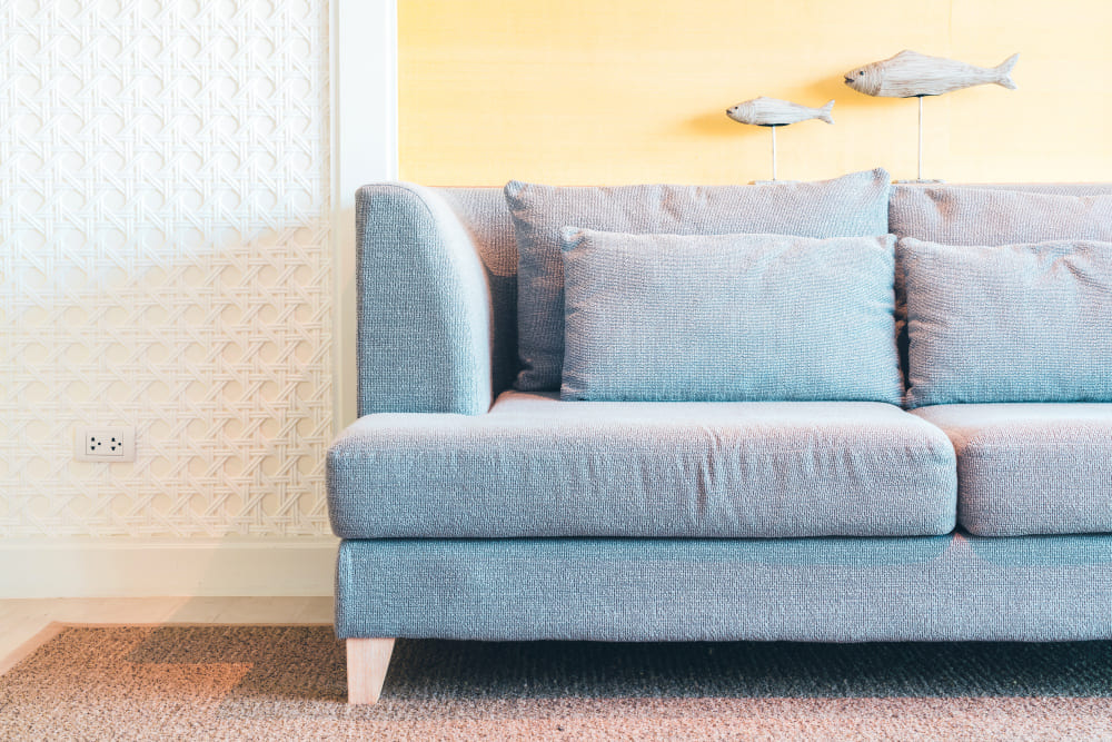 angle d'un canapé droit