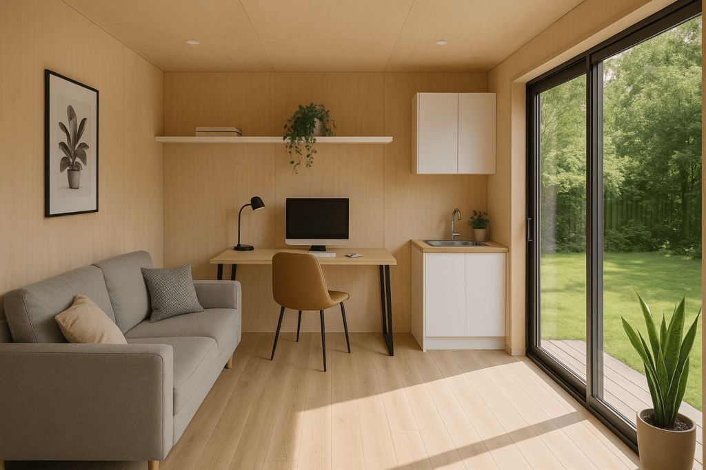 interieur d'un studio de jardin