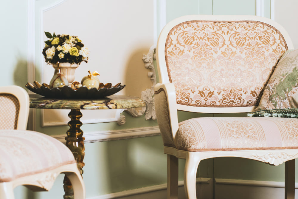Fauteuil dans un style Shabby chic