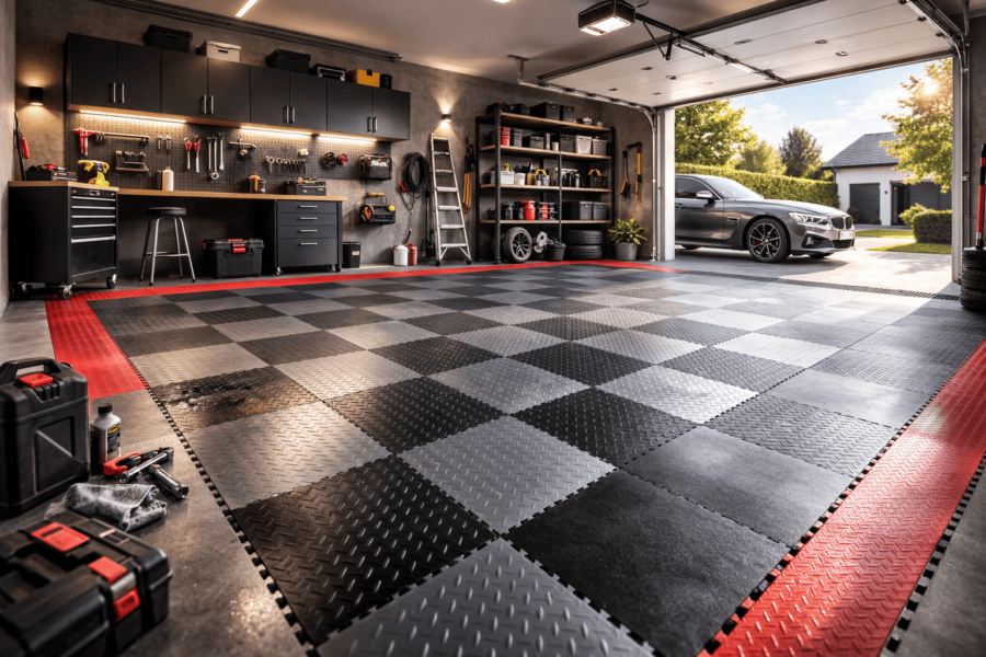 Avantages et inconv&eacute;nients des dalles de garage clipsables